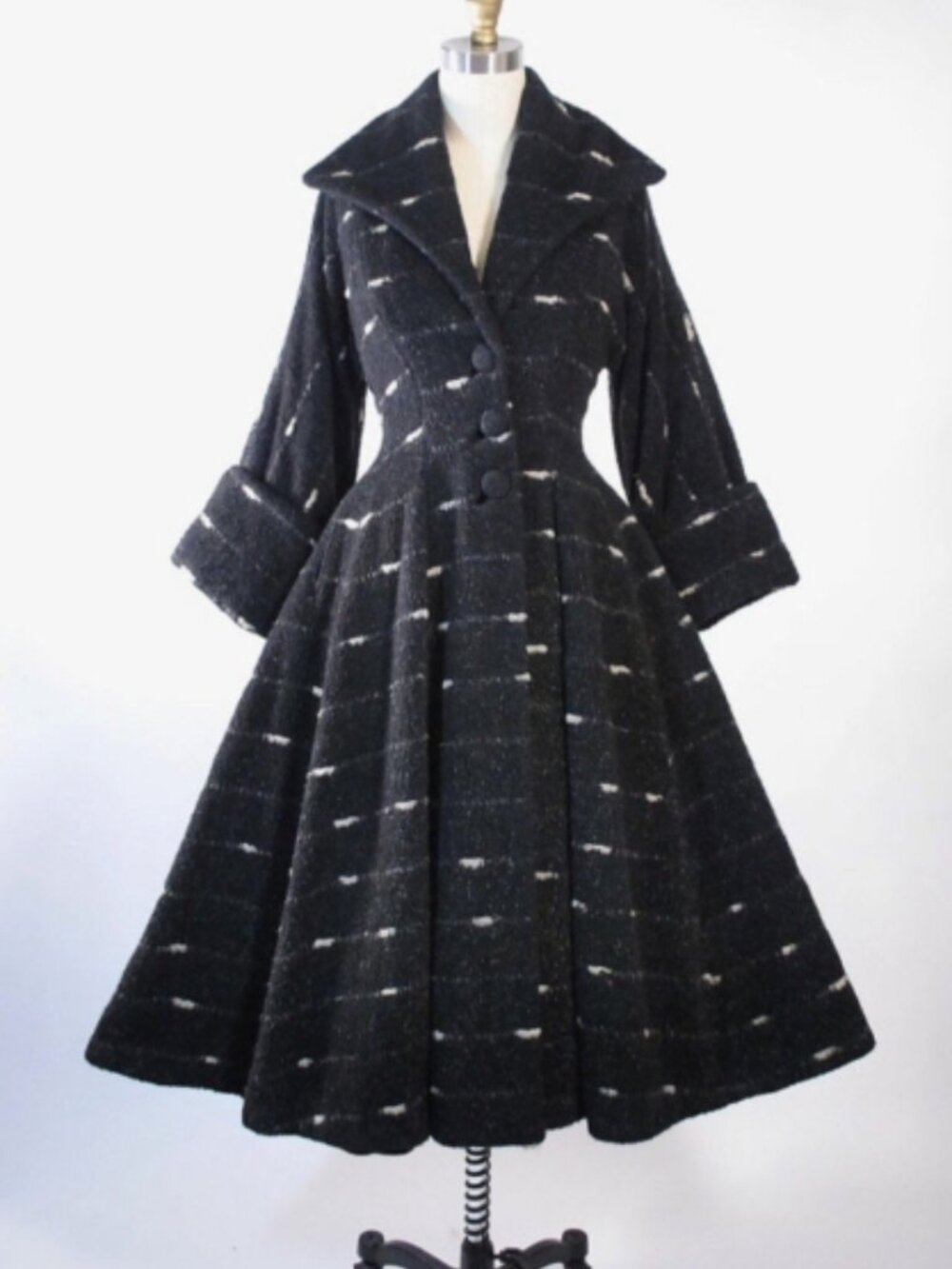 Rare Vintage 1950s Lilli Ann Princess Coat (as seen in Harper's Bazaar 1955 ad)